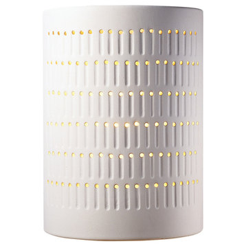 Ambiance Large Cactus Cylinder, Wall Sconce, Bisque