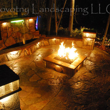 Gas Firepit WaterWall Chilton Stone