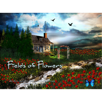 Fields of Flowers, 18"x24", Canvas