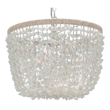 Inverted Pendant Lamp, Bubble Seashell, White
