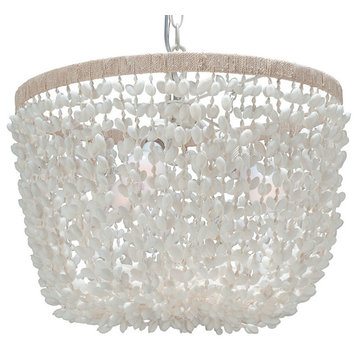 Inverted Pendant Lamp, Bubble Seashell, White