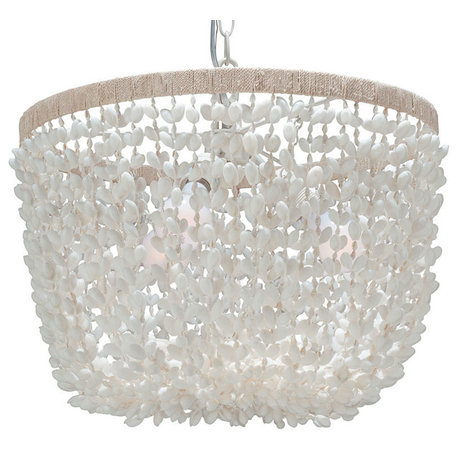 Inverted Pendant Lamp, Bubble Seashell, White