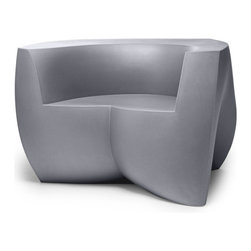 Heller - Frank Gehry Color Easy Chair, Silver - Outdoor Lounge Chairs
