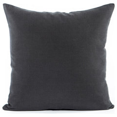 Solid Charcoal Gray Accent Pillows