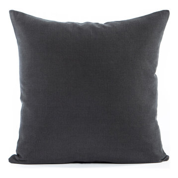 Solid Charcoal Gray Accent, Throw Pillow Cover, 20"x20"