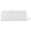 Modway Amour 48" Tufted Button Entryway Faux Leather Bench in White