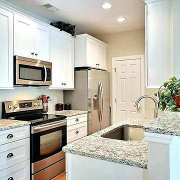 White Shaker Cabinets in Small Kitchens