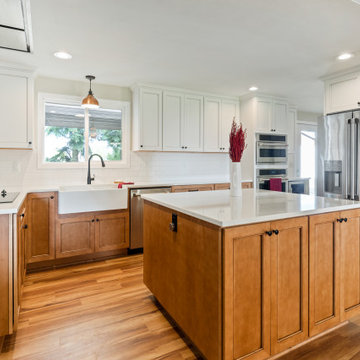 Spacious Two-Toned Kitchen