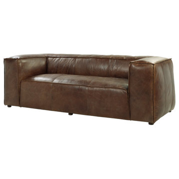 Acme Brancaster Sofa Retro Brown Top Grain Leather
