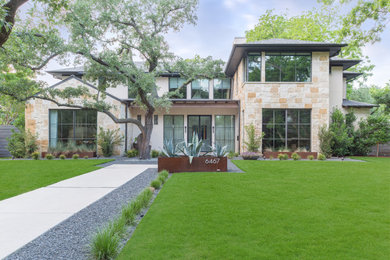 Contemporary exterior home idea in Dallas