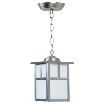 Craftmade Mission 1 Light Outdoor Pendant, Stainless Steel