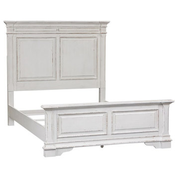 Abbey Park White Queen Panel Bed