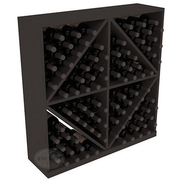 Solid Diamond Wine Storage Bin, Pine, Black