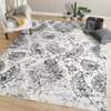 LNC Distressed Polyester Non Slip Area Rug, 8' X 10'