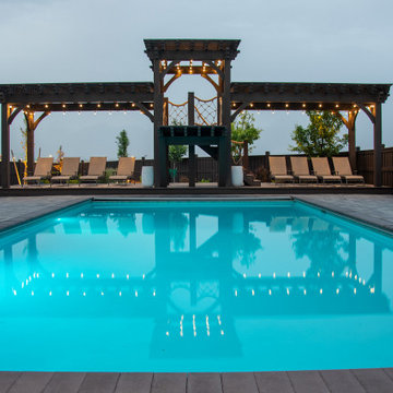 Saratoga Springs, UT | Timber Frame Diving Deck Pergola Kit w/Knotted Rope