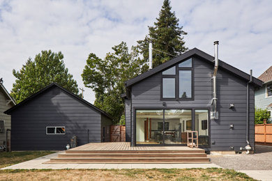 Example of a minimalist exterior home design in Portland