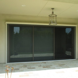 Compacting Sliding Doors Motorized Power Screens - Screen Doors