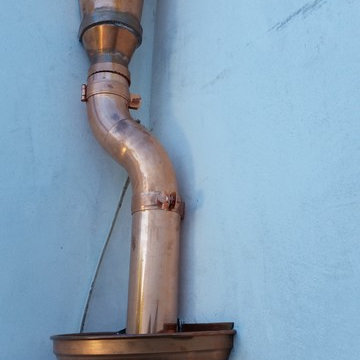 5 inch Half Round (Seamless) Copper With Circles and Shanks, Agoura Hills