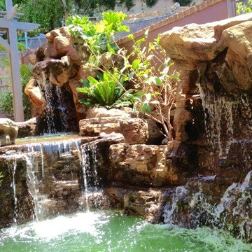 Griffith Park, LA, CA - Koi Pond with Waterfalls
