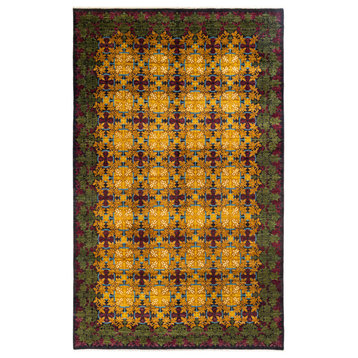 Suzani, One-of-a-Kind Hand-Knotted Area Rug Red, 9'0"x15'2"