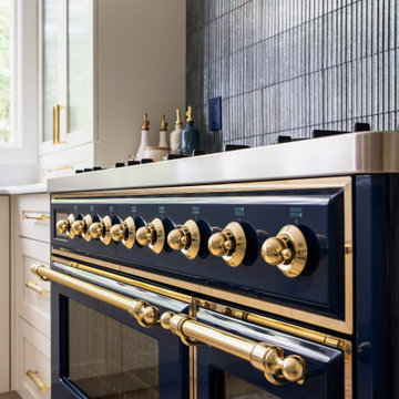 Gilded Pastel Kitchen Renovation In Bethesda