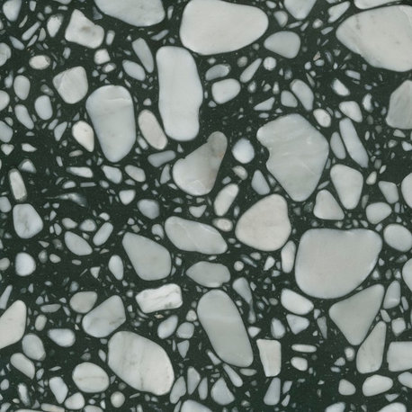 24"x24" Palladio Black Marble Floor and Wall Tiles, Set of 4