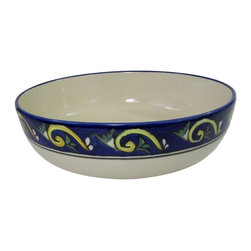 Le Souk Ceramique - Le Souk Ceramique Stoneware Wide Serving Bowl, Riya - Serving And Salad Bowls