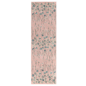 Nourison Tranquil TRA04 Pink Runner 2'3" x 7'3" Area Rug