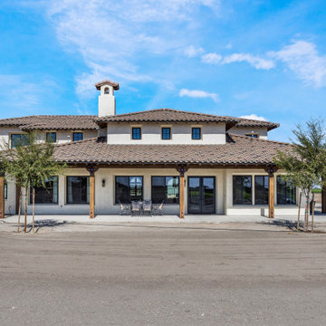 Tuscan Farm Estate Rear Elevation – Daytime | Tuscan Farmhouse