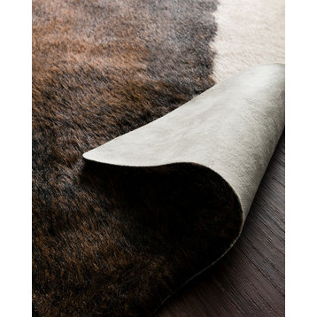 Southwestern Faux Cowhide Grand Canyon Area Rug, Beige/Brown, 5'x6'6"