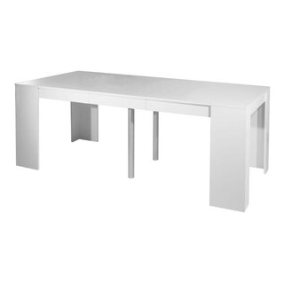 Mobile Ingresso Scandinavo Consolle Pisa Symbiosis TemaHome - Design Scandinavo In Legno Bianco E Rovere 80x38x80 Cm Consolle Pisa TemaHome