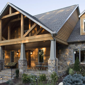 Woodsy Stone Exterior