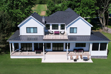 Example of an exterior home design in New York