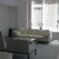 Delia Shades' "Lattice Border" - Roller Shades