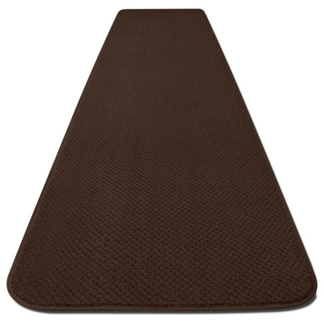 Skid-Resistant Carpet Runner Chocolate Brown, 27"x6'