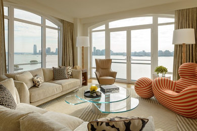 Living room - contemporary living room idea in New York