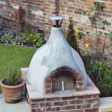 Stone/ brick etc landscape elements.