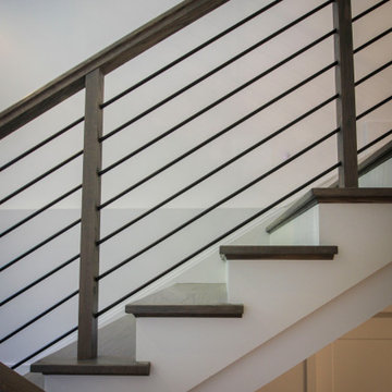 Project #79 | Minimalist Staircase with Black Horizontal Rods