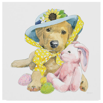 "Easter Pups VI" by Beth Grove, Canvas Art, 18"x18"