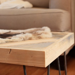 Modern Reclaimed Wood Arrow Coffee Table - Coffee Tables