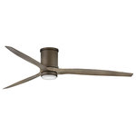 HInkley - Hinkley Hover 72" Integrated LED Flush Mount Ceiling Fan, Metallic Matte Bronze - Clean and sleek, Hover Flush is a stunning modern upgrade for any project. Available in Brushed Nickel, Graphite, Matte White, Metallic Matte Bronze or Matte Black, Hover comes equipped with integrated LED lighting and DC motor technology to deliver excellent energy efficiency. Hover Flush is so versatile; it can be used for both indoor and outdoor spaces.