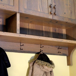 Rustic Reclaimed Barnwood Entry Cabinet / Coat Rack - Furniture