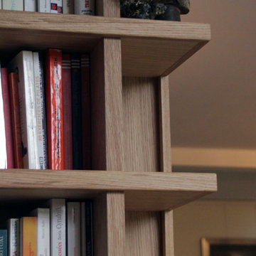 Bibliothèque / bureau chêne et stratifié