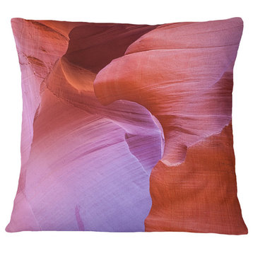 Antelope Canyon Landscape Photography Throw Pillow, 16"x16"