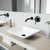 VIGO Begonia Handmade Matte Stone Vessel Sink With Wall Mount Faucet