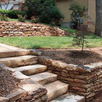 Stone walls and paths