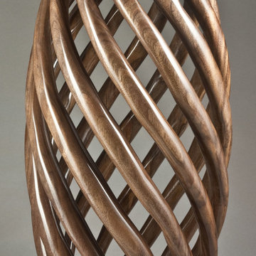 Walnut Spiral Vases