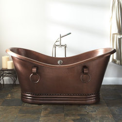 SAWYER COPPER DOUBLE-SLIPPER PEDESTAL TUB - Bathtubs