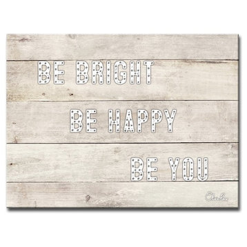 Ready2HangArt 'Be Bright' Inspirational Canvas Art by Olivia Rose, 30"x40"