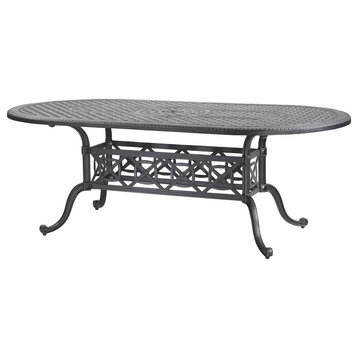 Grand Terrace 42"x86" Oval Dining Table, Shade